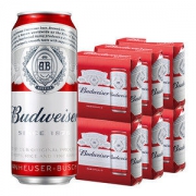 Budweiser/百威 经典醇正啤酒550ml*15听 99元包邮 18点前拍2件 送维他柠檬茶 1箱