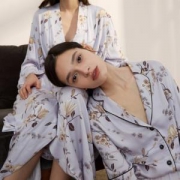 lovemoreLY2JJ064A女士薄款连体开衫家居服*3件