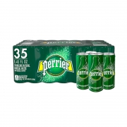 perrier 巴黎水含气天然矿泉水 原味 250ml*35罐 89元包邮包税