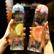 富光 双层玻璃杯 340ml 4色可选