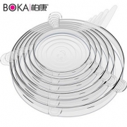 柏康 食品级硅胶保鲜盖 美国标准 6件套