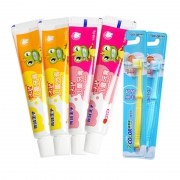 ￥15.8 青蛙王子儿童牙膏 4支 赠2支牙刷