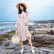 云美莎 法式复古桔梗连衣裙