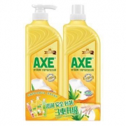 AXE 斧头牌 洗洁精 柠檬芦荟1.18kg*2瓶 赠日本花王玻璃泡沫型清洁剂 400ml