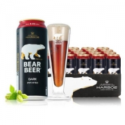 限plus会员，德国进口 Harboe 豪铂熊  BearBeer 黑啤酒500ml*24整箱*2件 168元包邮