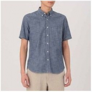 MUJI 无印良品 18SC417 男士短袖衬衫 98元