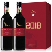 Wolf Blass 纷赋 红牌设拉子歌海娜红葡萄酒 750ml*2瓶 双支礼盒装*3件 247元包邮（满减，合82.33元/件）