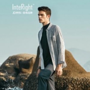 INTERIGHT男士印花条纹衬衫