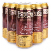 捷克进口 布鲁杰克（Brouczech）黑啤酒500ml*24听 整箱装