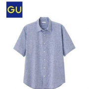 GU 极优 314377 男士麻混纺衬衫