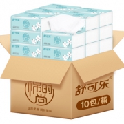 10包装！舒可乐进口棉柔亲肤原生