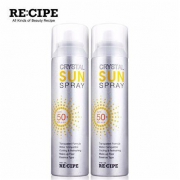 22点：RECIPE 莱斯壁 韩国 水晶防晒喷雾 150ml两支装 送50ml