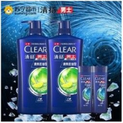 清扬 (CLEAR) 男士去屑洗发水清爽控油型900g*2+清扬洗发水100g*2(香型随机)