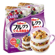 日本 Calbee 水果麦片 600g*2袋 
 乳酸菌酸奶风味 89元包邮 平常129元