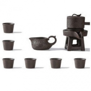 弘博臻品 紫砂石磨自动泡茶具 9件套