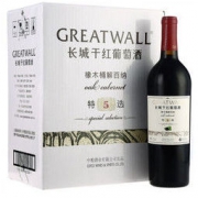 长城（GreatWall）红酒 特选5年橡木桶解百纳干红葡萄酒 整箱装 750ml*6瓶 *2件