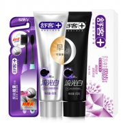 舒克美白牙膏3支装+2只竹炭牙刷 券后￥24.9