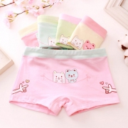 百分百纯棉 4条装女童内裤平角 券后￥19.8