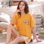 女春夏短袖棉质休闲可爱家居服套装