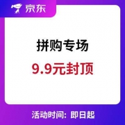 促销活动：京东 拼购专场 9.9元封顶