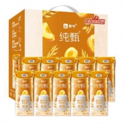 蒙牛 纯甄 常温风味酸牛奶 燕麦+黄桃 200g*10盒礼盒装*3件