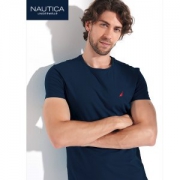 美国 NAUTICA 诺帝卡 40支精梳棉 男纯色T恤
