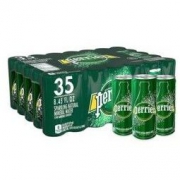 perrier 巴黎水 含气天然矿泉水 青柠味罐装气泡水 整箱装 250ml*35罐