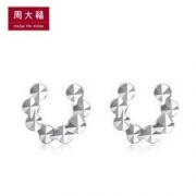 CHOW TAI FOOK 周大福 PT158392 个性C形铂金耳钉