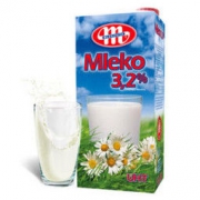 波兰原装进口 妙可（Mlekovita）全脂纯牛奶箱装 1L*12/箱*3