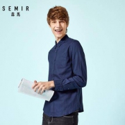 限尺码：Semir 森马 13-067051005 男士翻领长袖衬衣