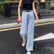 ￥29.8 宽松直筒阔腿裤牛仔裤女