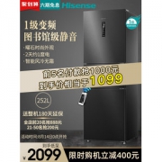海信 智能矢量双变频电冰箱 三开门风冷无霜 252L 1099元 14日0点抢 限前5名