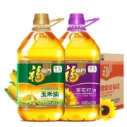 88VIP：福临门 黄金产地玉米油+葵花籽油 3.68L*2桶*（2件）+茉莉+柠檬洗洁精400ml*2瓶 110.16元包邮（2小时）