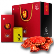 京东PLUS会员：渔舟唱晚 大闸蟹礼券 3088型 公4.5两 母3两 4对8只装 68元（双重优惠）