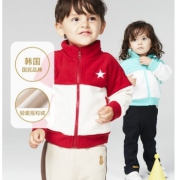 ￥49.9 Happyland童装男女童撞色拼接摇粒绒外套