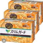 1mm超薄使用无感！花王 乐而雅 S系列日用卫生巾 17cmx38片X3包