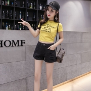 ￥19.9 高腰牛仔短裤女 黑色