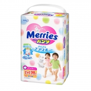 88VIP： kao 花王 Merries 妙而舒 婴儿纸尿裤 XL38片 *4件 277.82元含税包邮（合69.4元/件）