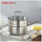 LINKFAIR 凌丰 不锈钢双层奶锅 18cm