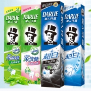 黑人牙膏超白茶家庭套装190g*4 聚划算44.9元