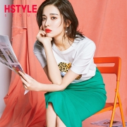 HSTYLE 韩都衣舍 娜扎明星同款 宽松短袖潮白色T恤女 OM60081婏 76元