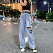 co8000 CO3101 高腰阔腿牛仔裤 59元