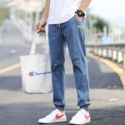 奥罗登 宽松束脚 直筒牛仔裤 男款