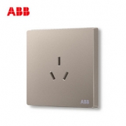 ABB开关插座面板 16A三孔空调插座 轩致系列 金色 AF206-PG *3件