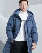 反季白菜价 90%白鸭绒+640蓬：雅鹿 男士中长款羽绒服