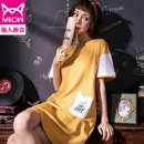 猫人 夏季薄款纯棉睡裙
