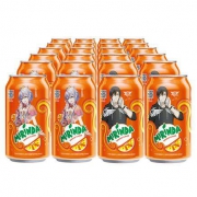 百事可乐 美年达(Mirinda) 碳酸饮料 橙味汽水 330ml*24罐*2件