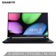 GIGABYTE 技嘉 Aero17-XA 17.3英寸轻薄游戏本（i9-9980HK、64GB、1TB、RTX2080、4K）