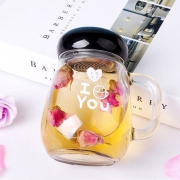 粤浩宇 玻璃花茶杯 360ml 11.9元包邮（需用券）