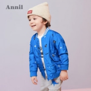 Annil 安奈儿 男童棒球领夹克外套